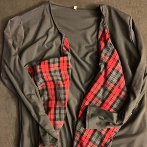 Gray and Plaid Cover Up